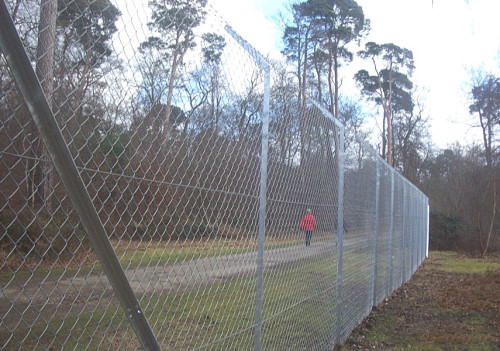 Security Fencing - Galvanised Chain Link with Baird Wire - 3