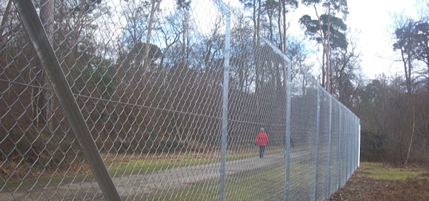 Security Fencing - Galvanised Chain Link with Baird Wire - 3