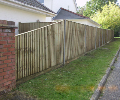 After shot, closed board fence