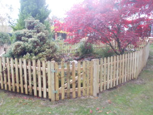 child safe pond with picket fence